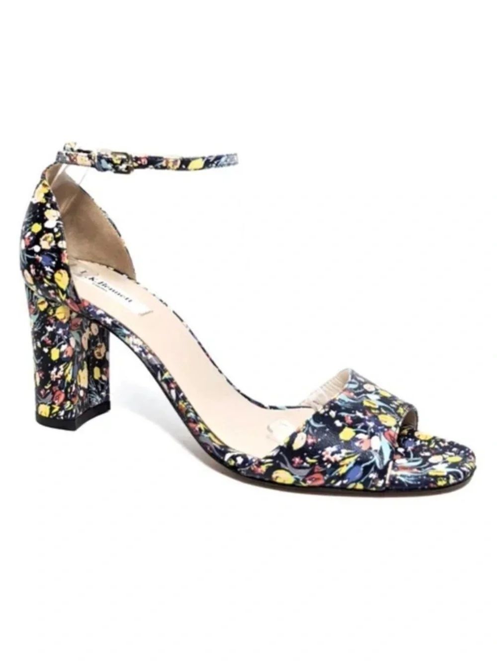 NWOB L.K. BENNETT Helena Floral Ankle Wrap Leather Sandals 39.5